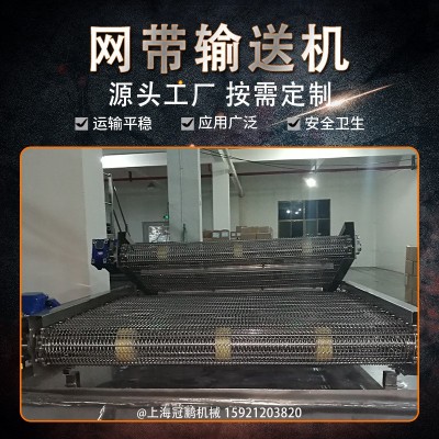 雙層金屬網(wǎng)帶輸送機 整廠鋰電池生產(chǎn)傳送帶 新能源常用酸性輸送線