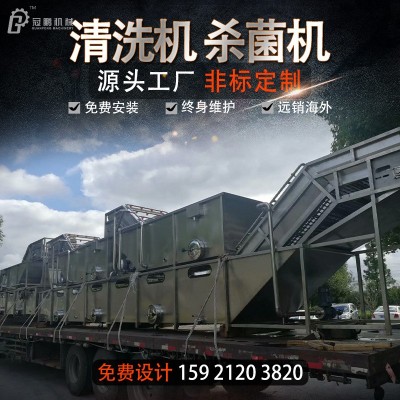 多功能噴淋清洗殺菌機食品醬料漂燙風(fēng)干機果蔬氣泡清洗機源頭廠家