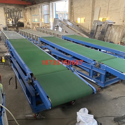 紙箱裝車(chē)皮帶機(jī)動(dòng)力伸縮滾筒線裝卸車(chē)輸送機(jī)塑筐移動(dòng)卸貨傳送帶