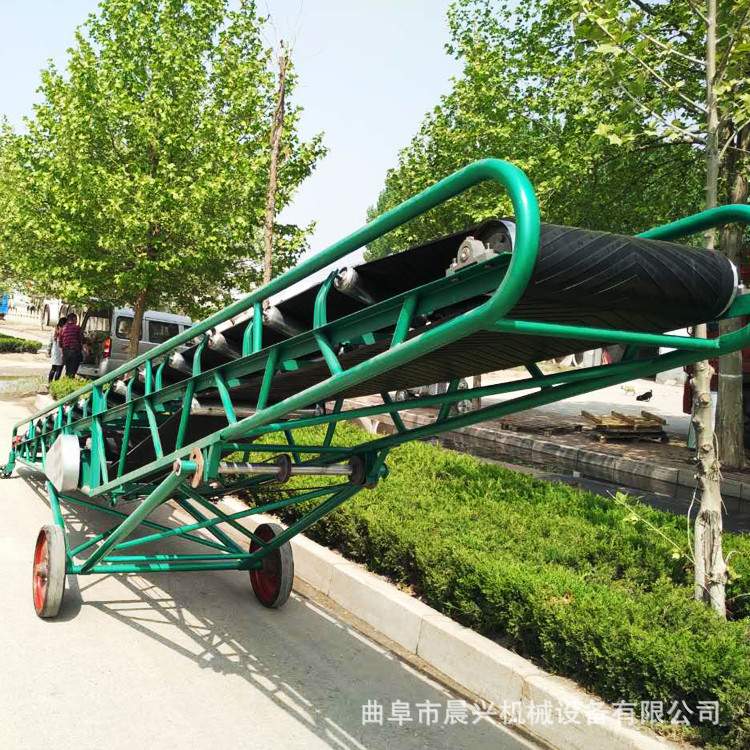 糧食裝車卸車機(jī)  晨興機(jī)械可升降移動式皮帶輸送機(jī) 移動式皮帶機(jī)