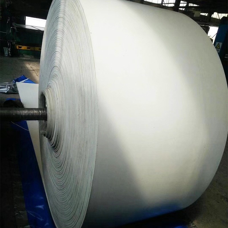 青島白色橡膠輸送帶 耐磨加工EP工業皮帶廠家銷售 防滑橡膠帶批發