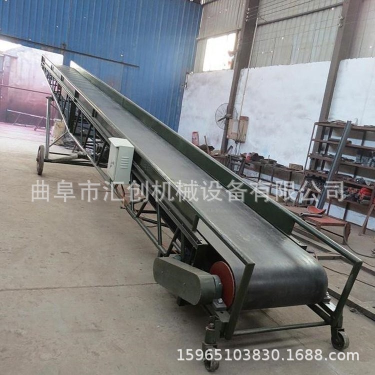 全自動帶式輸送機 移動式流水線輸送帶 大傾角帶式皮帶機按需定制