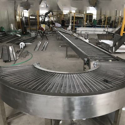 定制 180度帶式轉(zhuǎn)彎機90°網(wǎng)帶轉(zhuǎn)彎輸送流水線食品藥品網(wǎng)帶輸送機