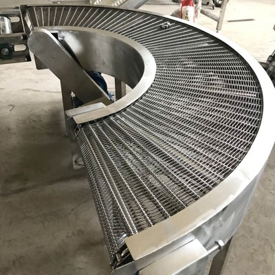 帶式輸送機設(shè)備 90度網(wǎng)帶輸送轉(zhuǎn)彎機 180°轉(zhuǎn)彎輸送機流水線