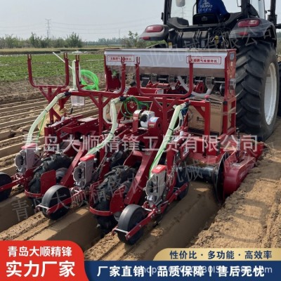 牽引式 3壟3行旋耕起壟滴灌氣吸播種白菜播種機沈陽新民白菜產區