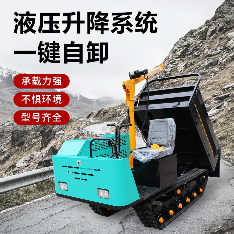 麗山廠家 履帶運(yùn)輸車(chē)全地形爬山虎工程農(nóng)用搬運(yùn)自卸1噸3噸運(yùn)輸車(chē)
