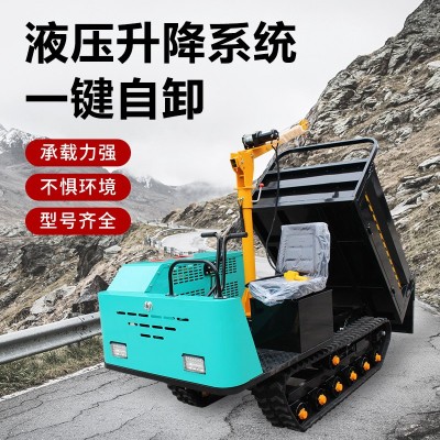 麗山廠家 履帶運(yùn)輸車全地形爬山虎工程農(nóng)用搬運(yùn)自卸1噸3噸運(yùn)輸車