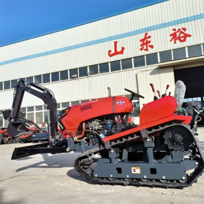 帶挖機(jī)的履帶拖拉機(jī) 多功能旋耕機(jī) 工程農(nóng)用一體機(jī)