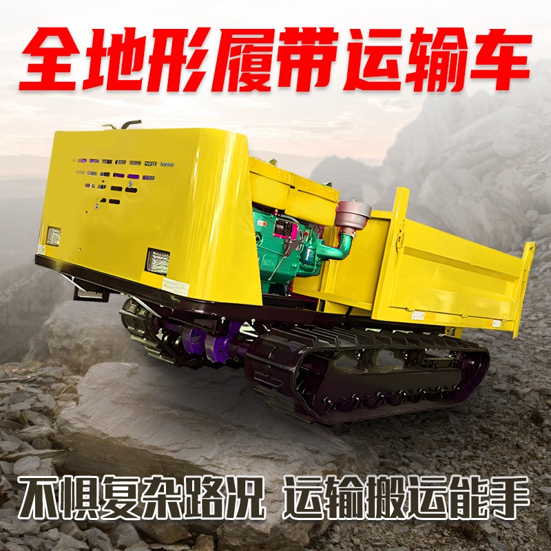 路特威履帶式運輸車 座駕式爬山虎搬運車 全地形農用柴油自卸車