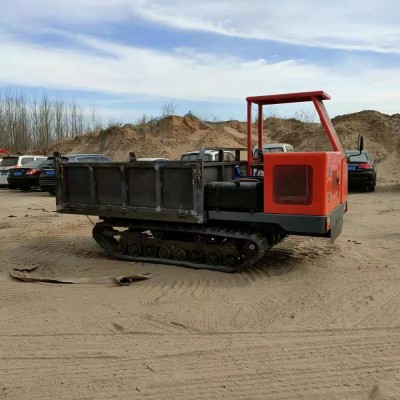 2噸3噸履帶運輸車 農用閃屏地裝運鏈條式自卸翻斗車 履帶平板車