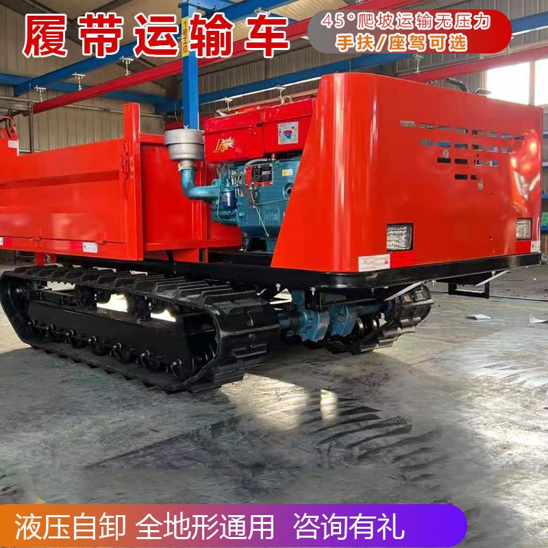 履帶運輸車大馬力液壓自卸爬坡王山地叢林全地形通用家用履帶車