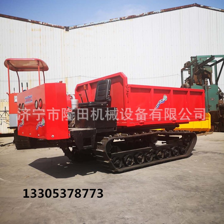 全地形爬坡虎履帶運輸車 農用自卸履帶運輸車 田地搬運手扶履帶車