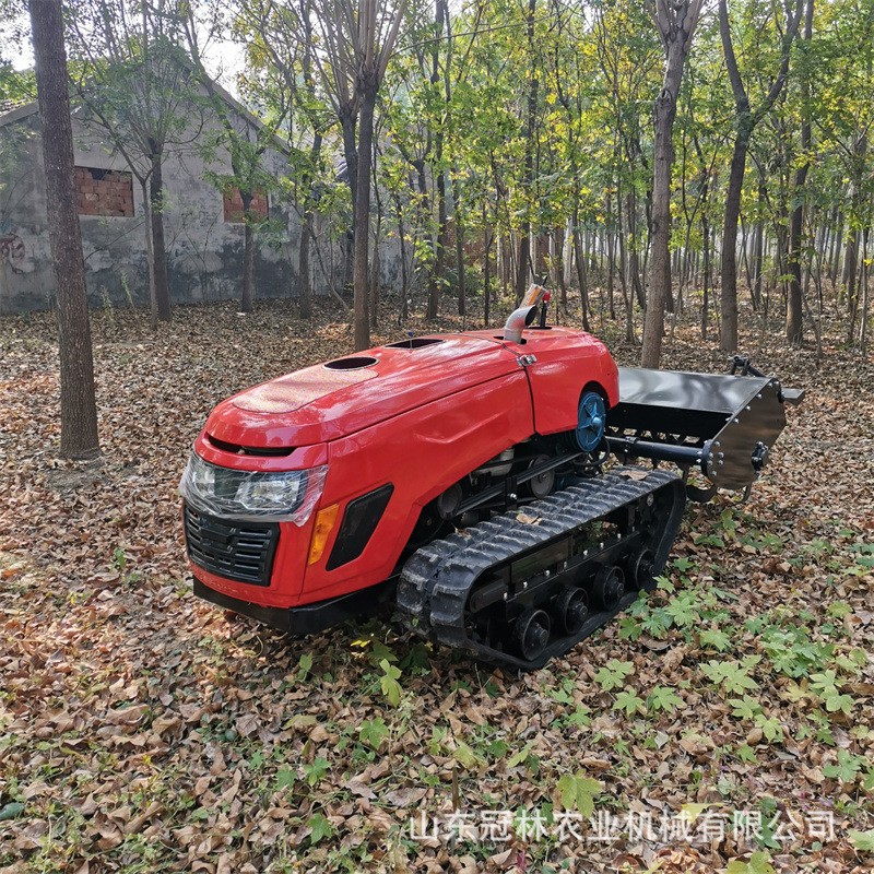 果園履帶式智能微耕機(jī)自走式柴油松土機(jī)32馬力小型多用微耕機(jī)