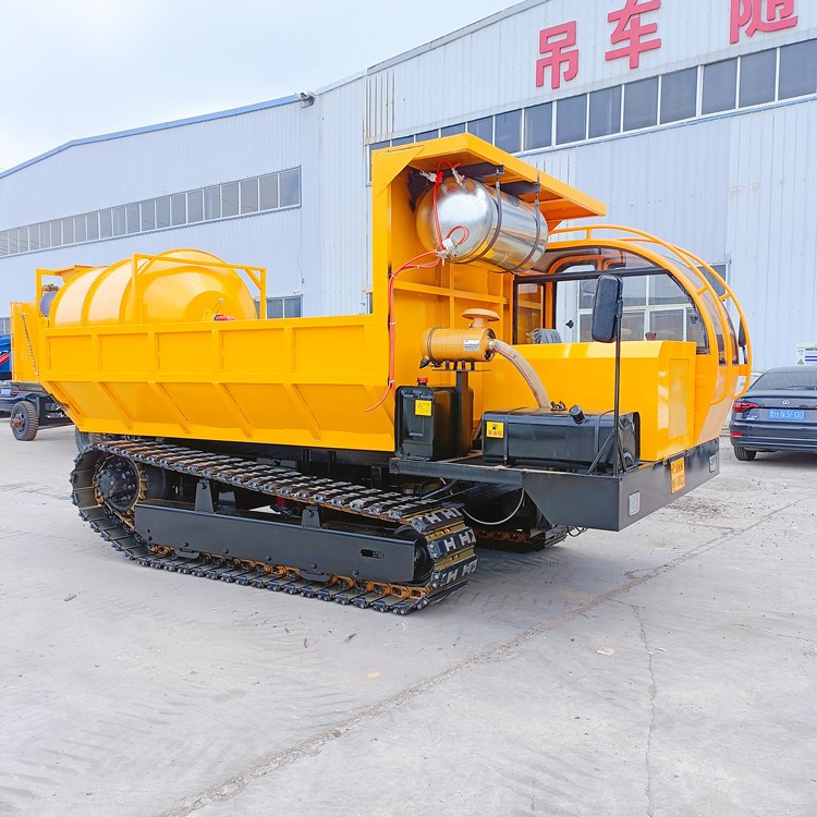 鏈軌爬山虎鋼制履帶運輸車 山區拉混泥土用翻斗車 10噸工程四不像