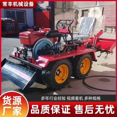 大棚田地林地乘坐式小型四驅(qū)微耕機(jī) 開溝播種農(nóng)用自走式旋耕機(jī)