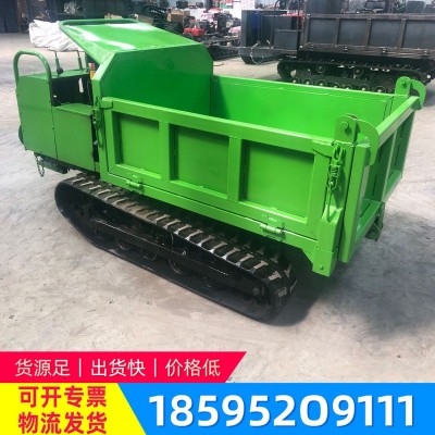 小型履帶運輸車現貨 農用爬山虎自上料翻斗車 全地形履帶隨車吊