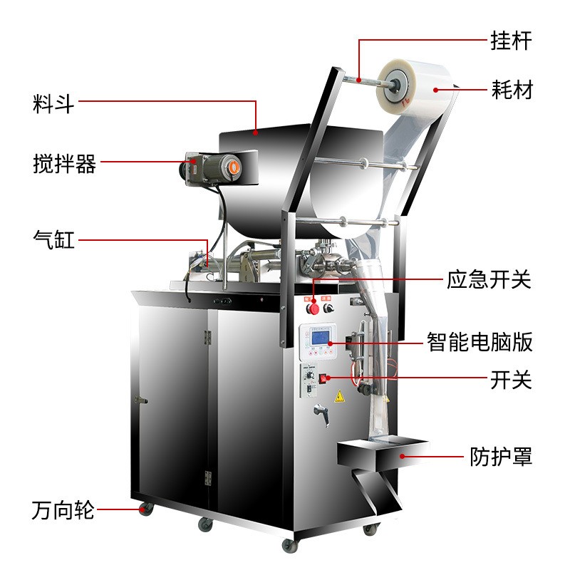 膏體灌裝機小型全自動辣椒油蜂蜜醬料定量包裝機化妝品數(shù)控分裝機