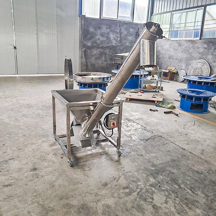 雷誠塑料飼料絞龍?zhí)嵘龣C(jī)螺桿式輸送機(jī)電動(dòng)不銹鋼螺旋糧食上料機(jī)