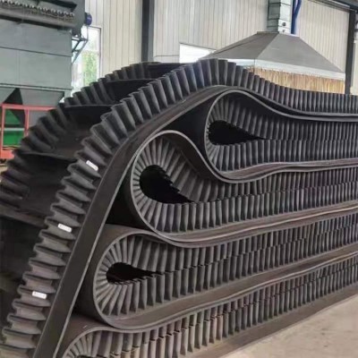 大傾角輸送帶 礦用耐高溫 橡膠材質(zhì) 輸送距離較短場合 支持定制
