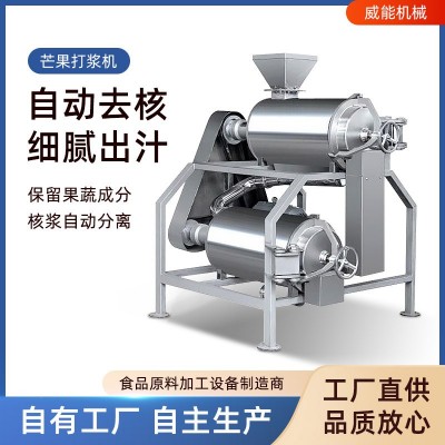 廠家直銷大型全不銹鋼工業(yè)商用紅棗芒果藍莓桑葚芒果去核打漿機