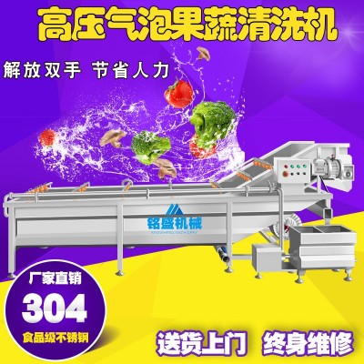 全自動蔬菜清洗機 不銹鋼榨菜加工生產(chǎn)線設備 剁椒氣泡清洗機