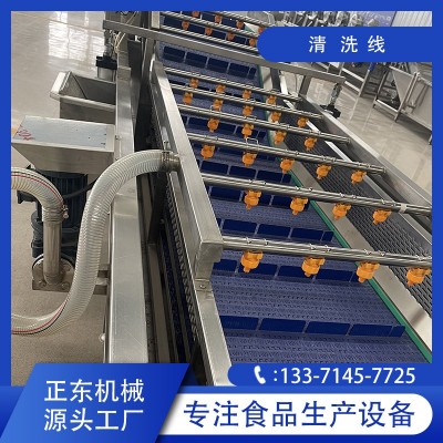 中藥材清洗加工流水線黃精人參清洗加工設(shè)備商用大型氣泡清洗機(jī)