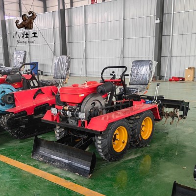 履帶式小型犁地播種一體機(jī)xg-25 小壯工開溝回填用果園管理旋耕機(jī)