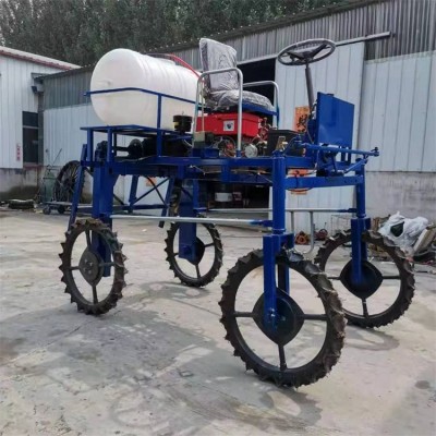 液壓升降麥田除草滅蟲噴霧機農作物高桿噴藥車 柴油風冷四輪打藥機