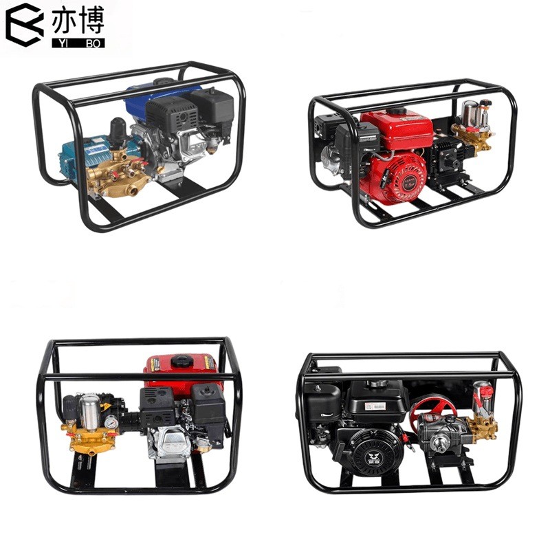 170F高壓四沖程汽油打藥機(jī)自吸農(nóng)用園林山地果樹三缸柱塞泵噴霧器