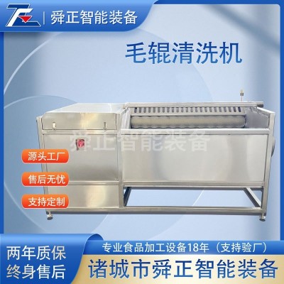 豬頭蹄子毛刷清洗設(shè)備 土豆蘿卜清洗去皮機 多功能毛輥清洗機