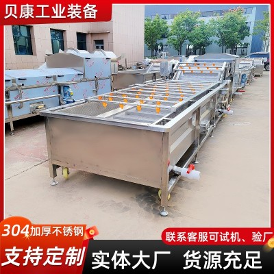 豆芽清洗機 多功能全自動葡萄清洗設備 不銹鋼氣泡清洗流水線