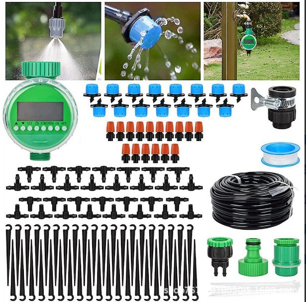 25米定時懶人澆花器灌溉套裝滴灌微噴設備降溫除塵
