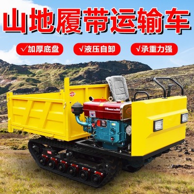 瀚山現(xiàn)貨 全地形履帶車(chē)農(nóng)用爬山虎山地果園運(yùn)輸自卸翻斗 車(chē) 履帶車(chē)