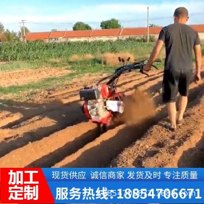操作靈活的多功能微耕機(jī) 手扶式犁地耕地打田旋耕機(jī) 松土開(kāi)溝起壟