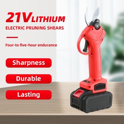 源頭工廠貼牌代發鋰電修枝剪園林園藝電剪充電式果樹剪電動樹枝剪