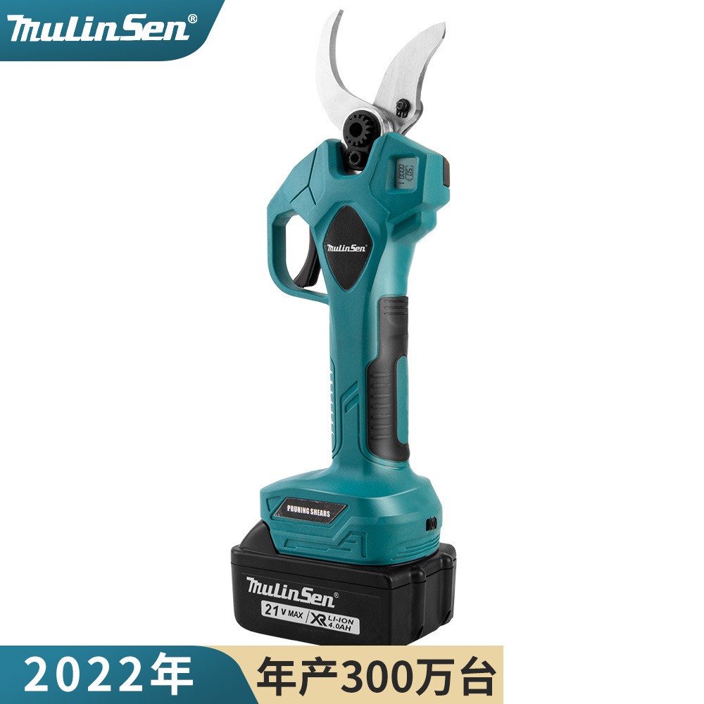 4.0鋰電動修枝剪園藝剪刀充電式鋰電修枝機園林粗枝剪果樹剪批發