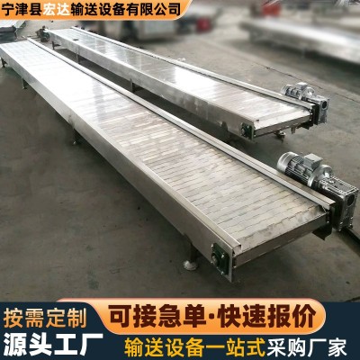 不銹鋼鏈板輸送機(jī)快遞物流分揀傳送流水線食品自動(dòng)化板鏈?zhǔn)捷斔蜋C(jī)