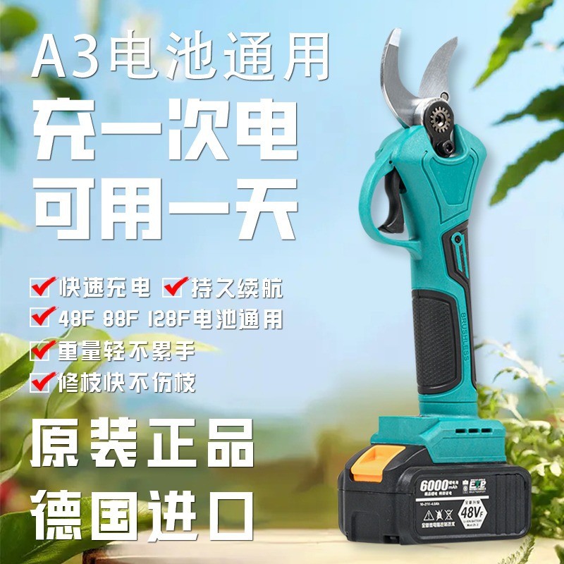 德國園林電動修枝剪果樹樹枝剪手動電剪戶外無線電動剪刀 廠家批發(fā)