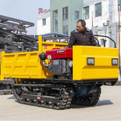 廠家現貨3噸履帶運輸車 全地形爬山虎手扶拖拉機 自卸爬坡履帶車