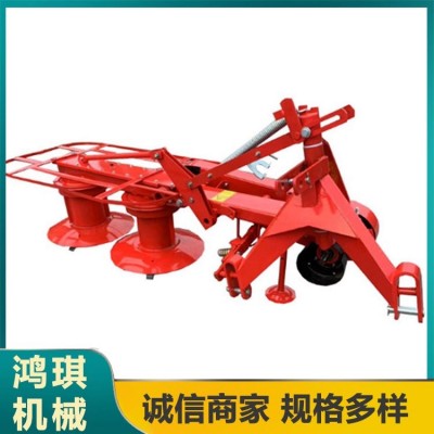 后置雙盤割草機 拖拉機帶旋轉式艾草收割機 圓盤式打草機 鴻琪機械
