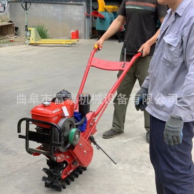 多功能小型柴油款微耕機 新款汽油除草機 汽油翻土機犁地機