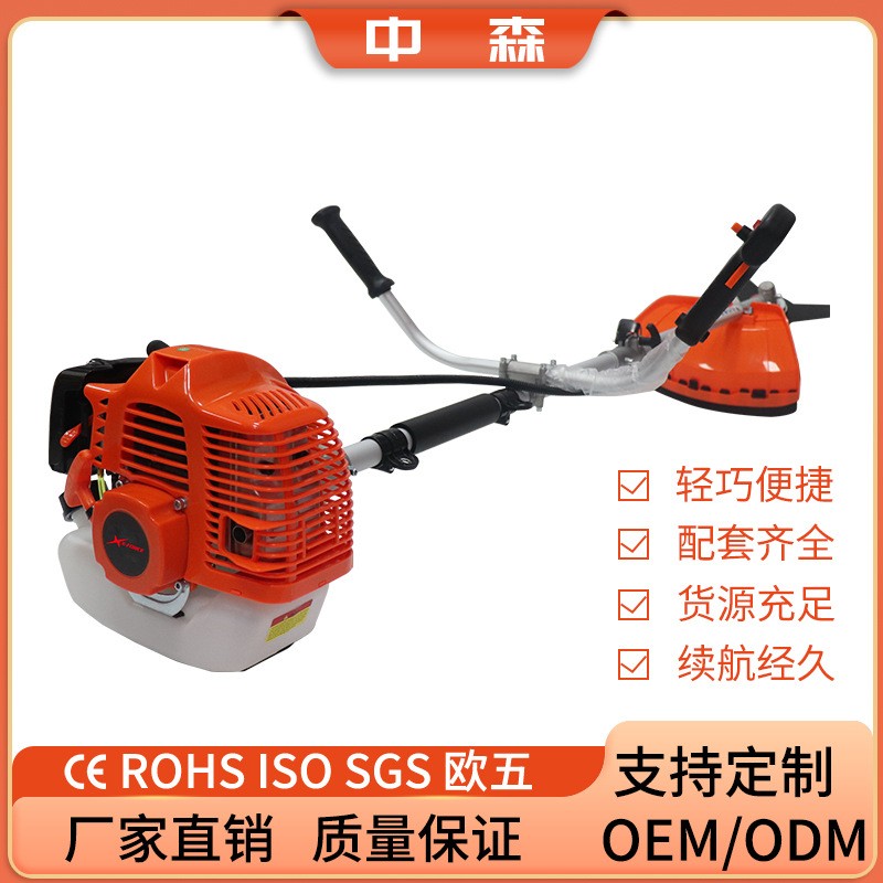 割草機松土橙紅色小型汽油打草機多功能大功率側(cè)掛除草機可批發(fā)
