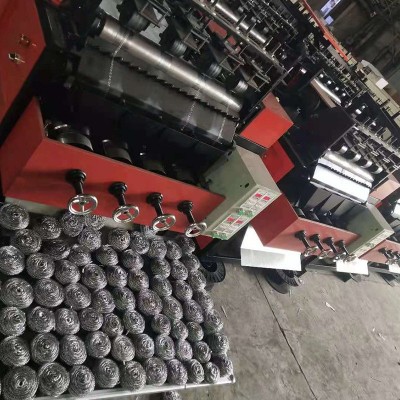 6線6球拉絲打球一體機 清潔球機械設備 全自動鋼絲球機生產(chǎn)成型機