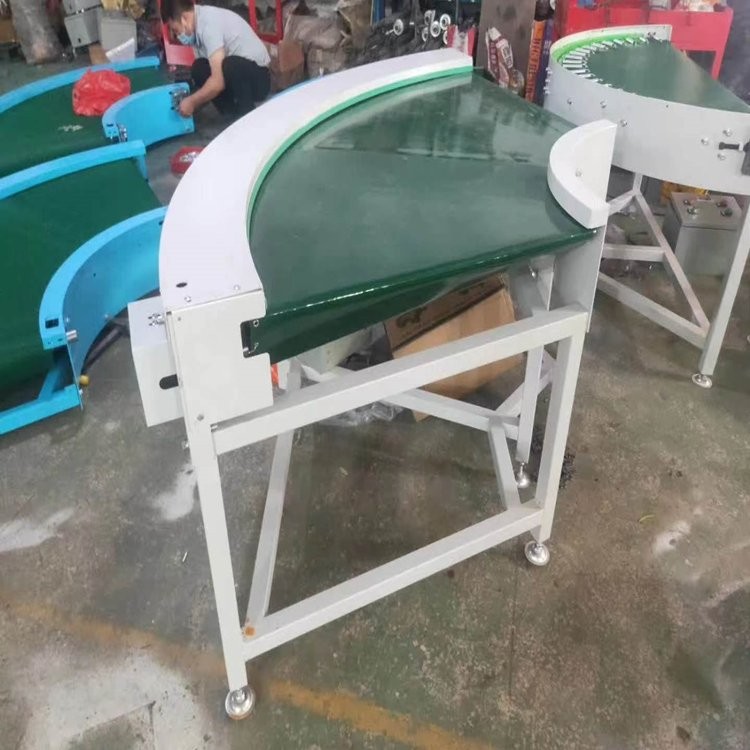 爬坡流水線傳送帶 快遞食品提升輸送帶 環(huán)形皮帶轉彎機小型輸送機