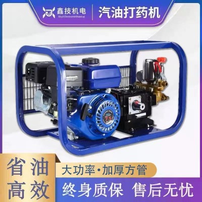 新式汽油噴霧器三缸打藥機26型60型高壓電動農用汽油大功率打藥機
