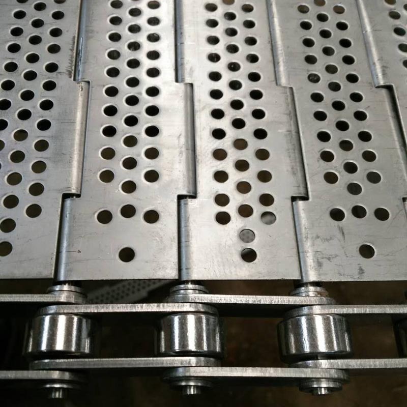 廠家供應(yīng)不銹鋼沖孔鏈板工業(yè)傳動(dòng)不銹鋼輸送板式鏈側(cè)導(dǎo)輪拖輪鏈板