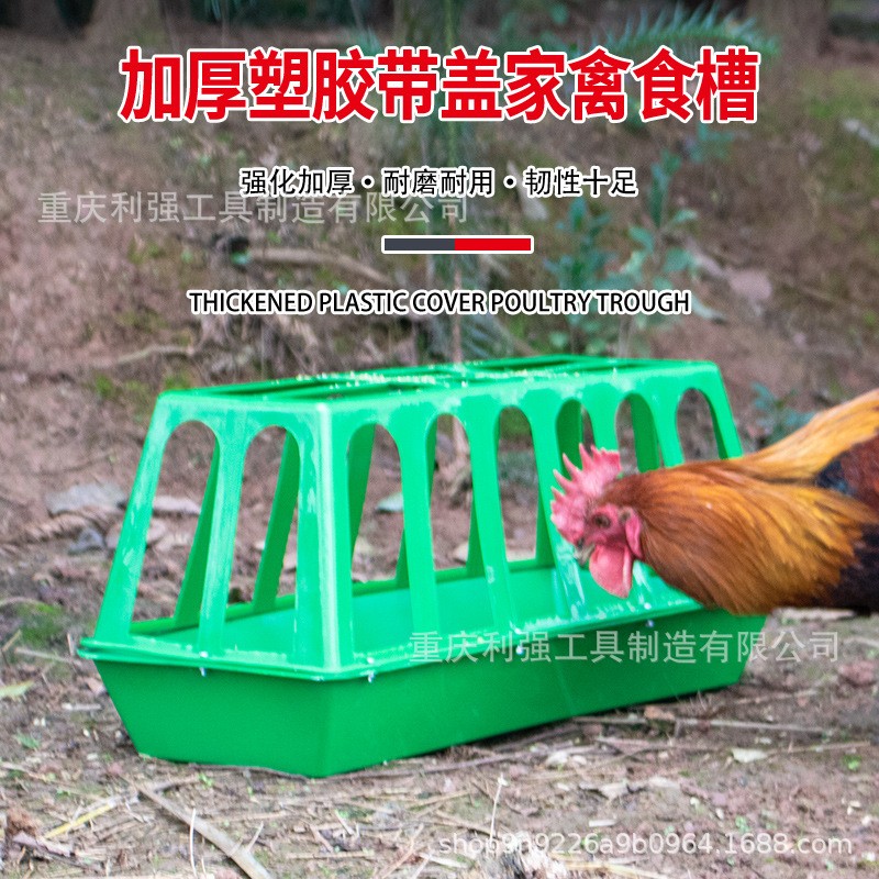 養殖設備自動喂雞鴨槽長型喂雞喂鵝喂鴨塑料喂水槽家用飼料通加厚