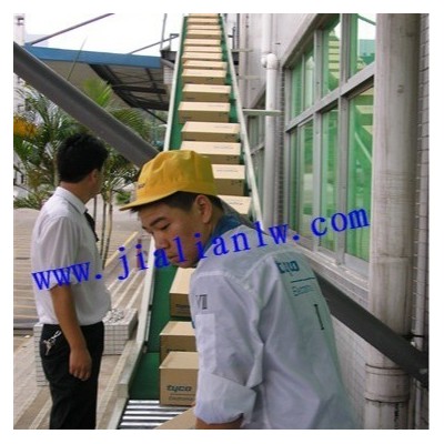 四樓下貨傳輸帶 自動傳送帶 樓層樓梯貨物傳送帶 PVC防滑傳送機