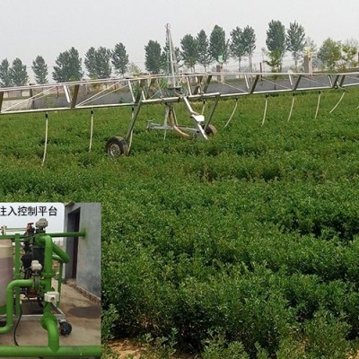 牧草水肥一體灌溉機械類   8SJY-2-32型雙臂卷盤拖管移動式水肥一體灌溉機