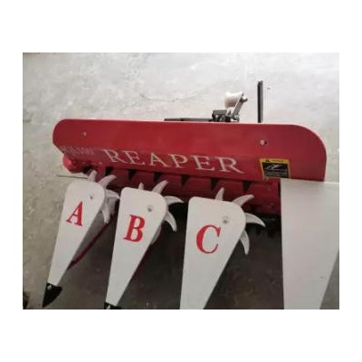 四輪車(chē)頭安裝割曬機(jī) 辣椒黃豆割曬機(jī) 一邊倒割稈機(jī)